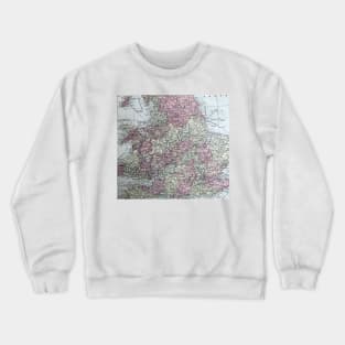 England, vintage map Crewneck Sweatshirt